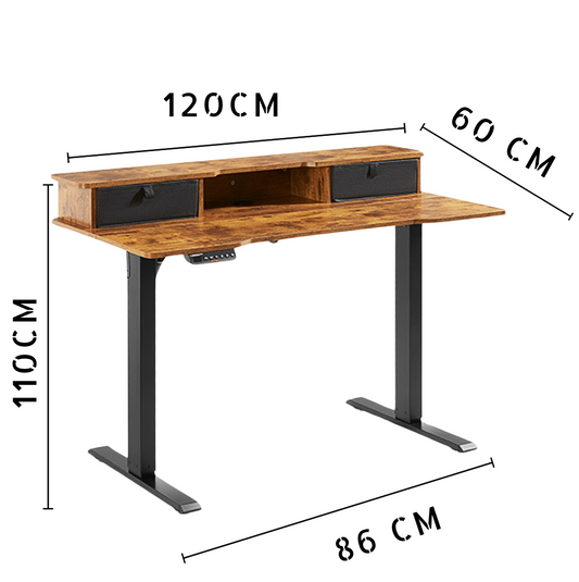 Bureau assis debout avec rangement