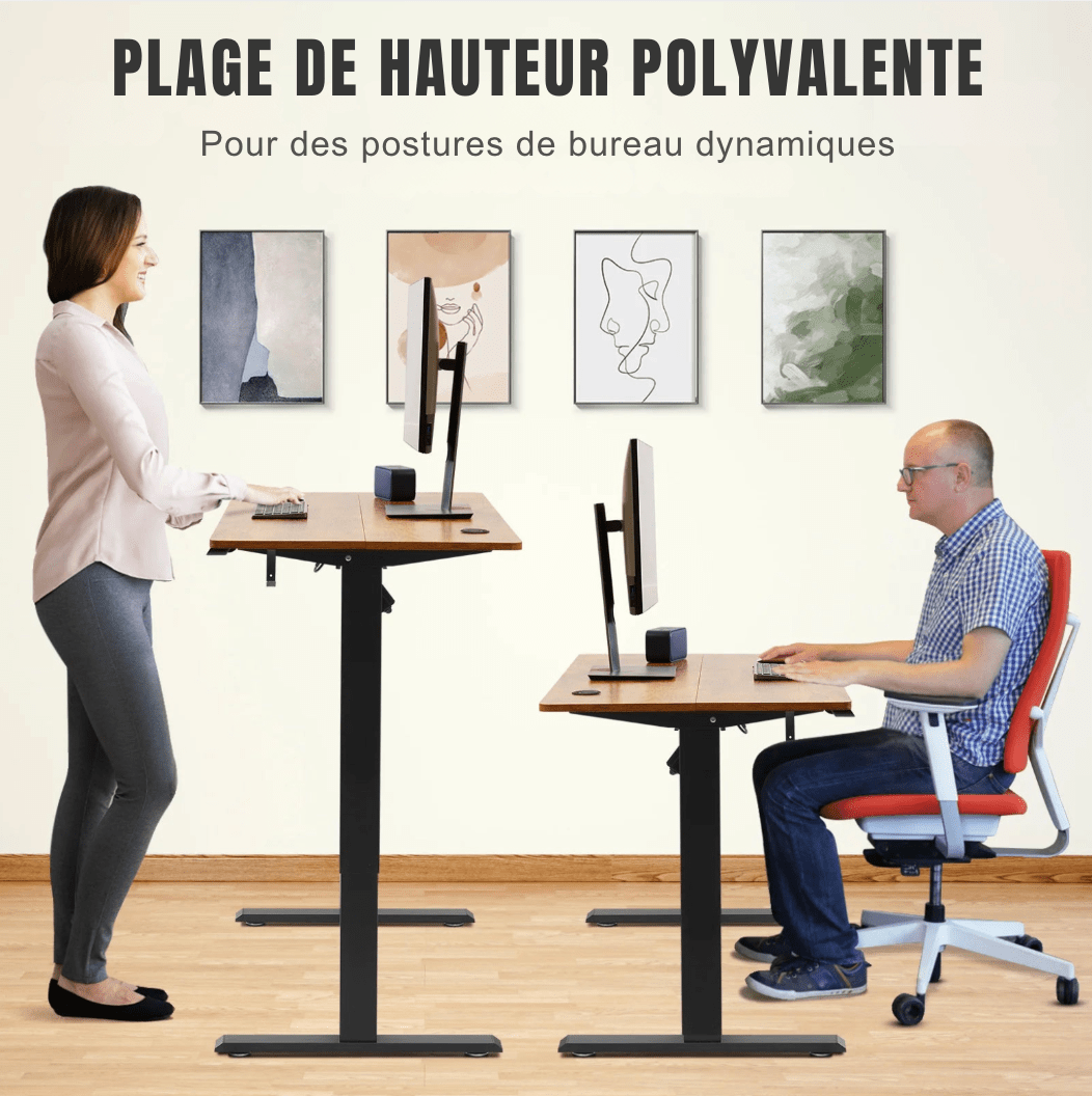 Bureau assis debout avec rangement