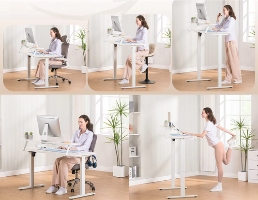 Bureau assis debout blanc