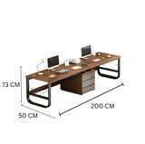 Bureau double avec rangement