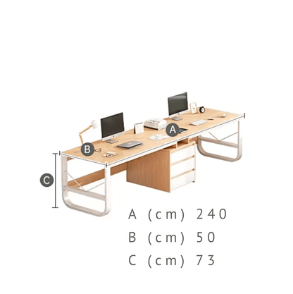 Bureau double avec rangement