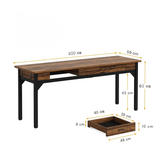 Bureau droit 200 cm