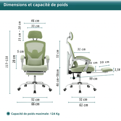 Chaise roulante de bureau