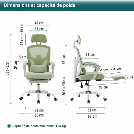 Chaise roulante de bureau