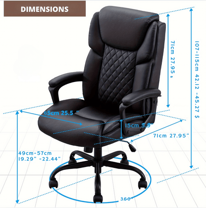 Chaise de bureau simili cuir