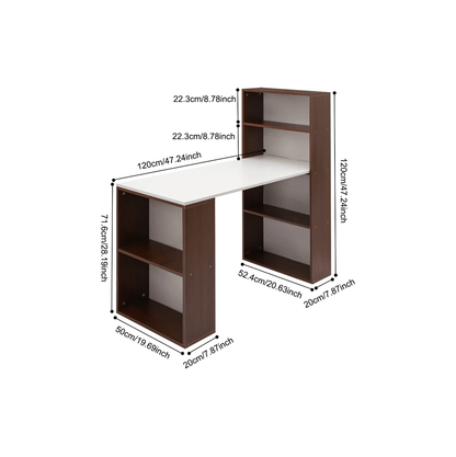 Bureau informatique avec étagère
