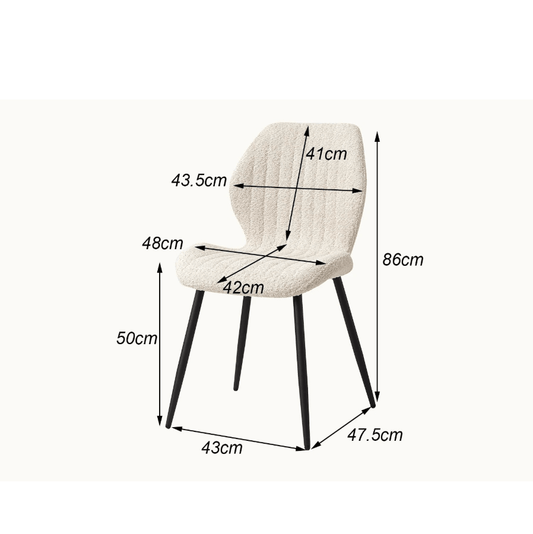 Chaise de réunion en tissu | SET DE 4