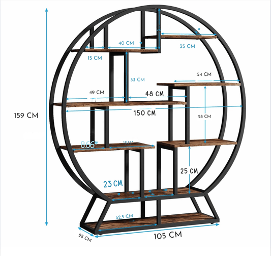 Étagère de bureau ronde design