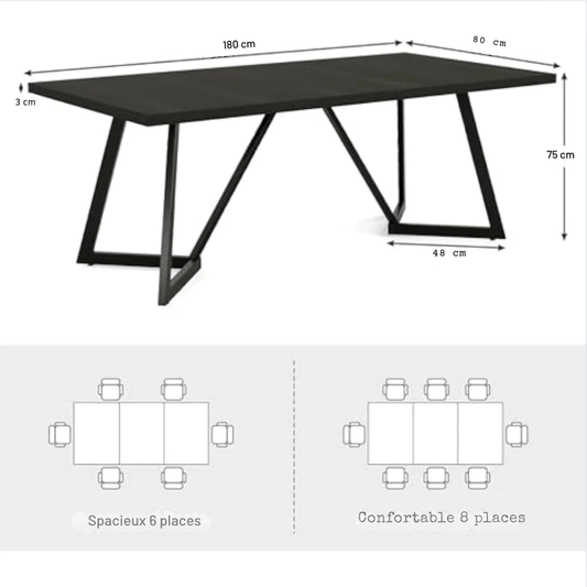 Bureau de travail noir