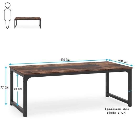 Grand bureau 180 cm