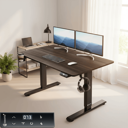 Bureau assis debout couleur ébène 110 cm