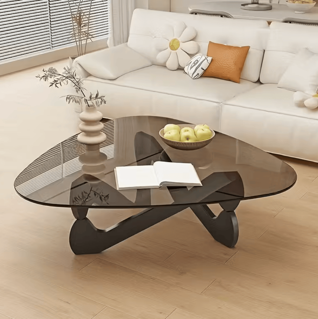 Table basse design en verre trempé