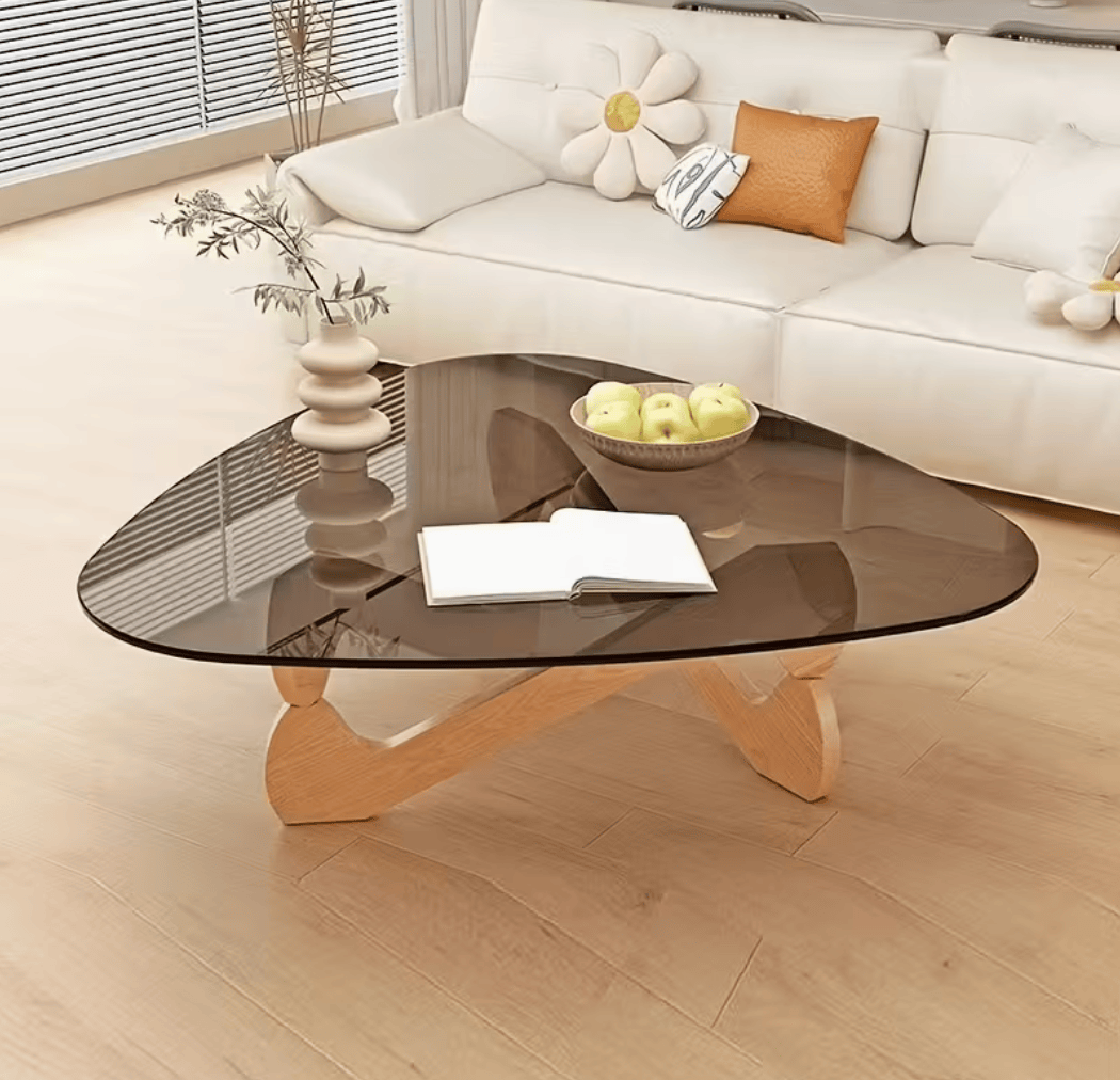 Table basse design en verre trempé