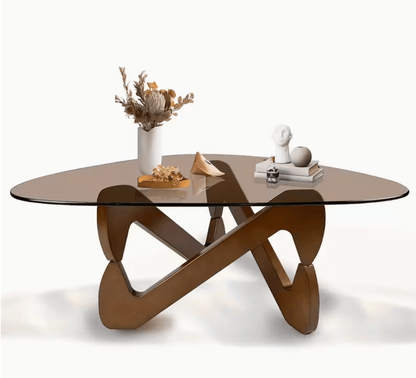 Table basse design en verre trempé