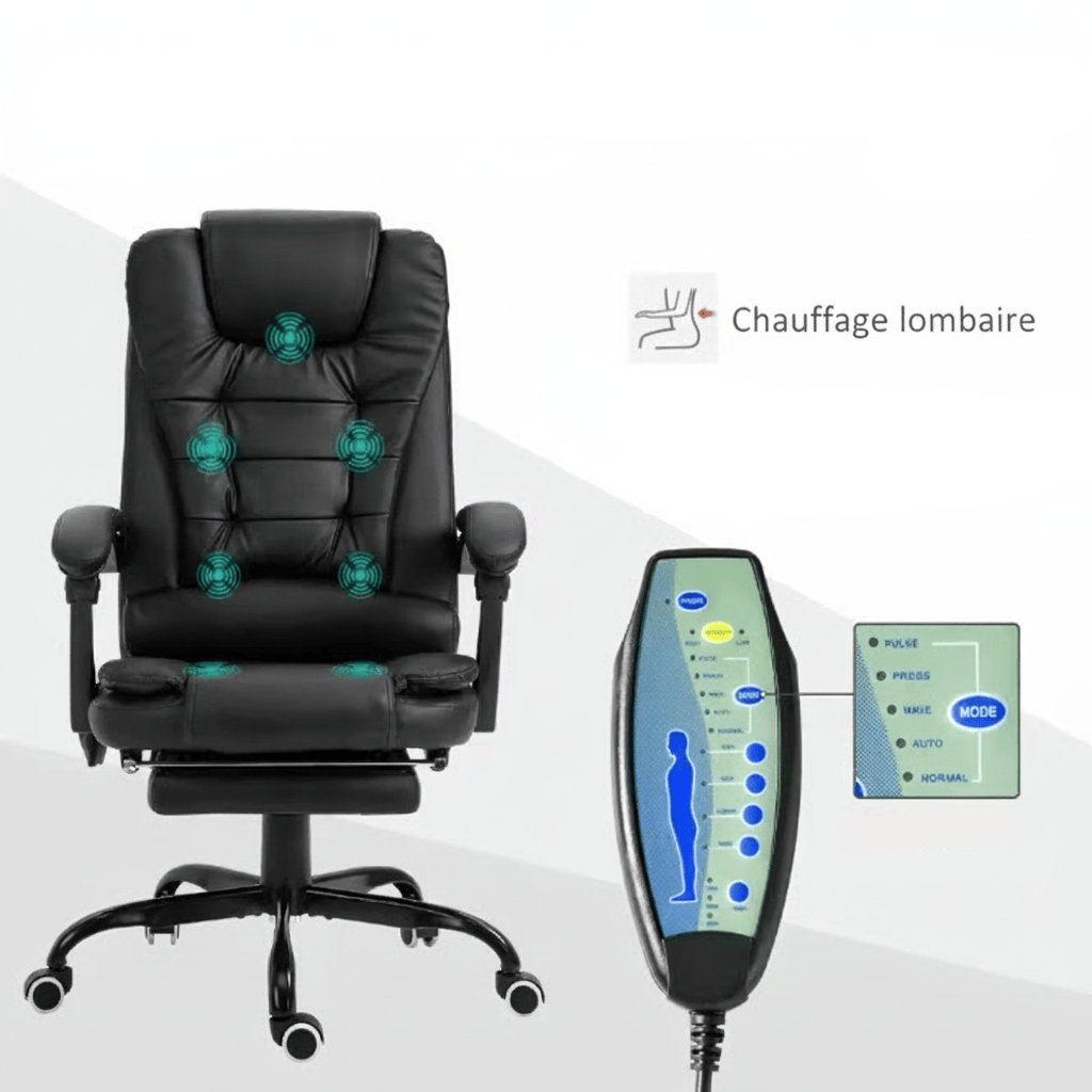 Sept points de massage et le chauffage des lombaires