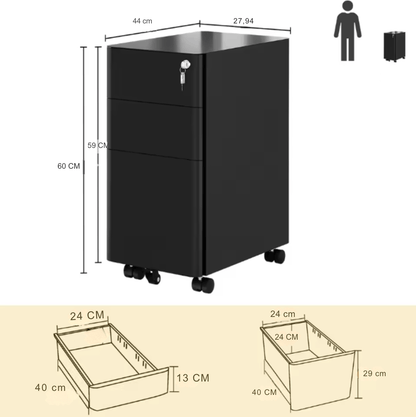 Caisson de bureau noir