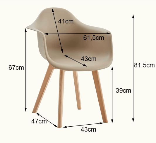 Chaise design minimaliste | SET de 2 pièces
