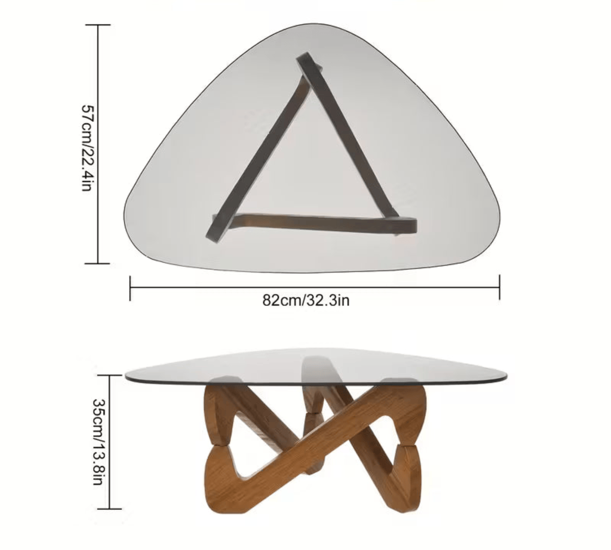 Table basse design en verre trempé