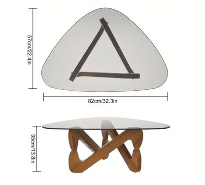 Table basse design en verre trempé
