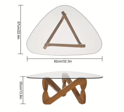 Table basse design en verre trempé