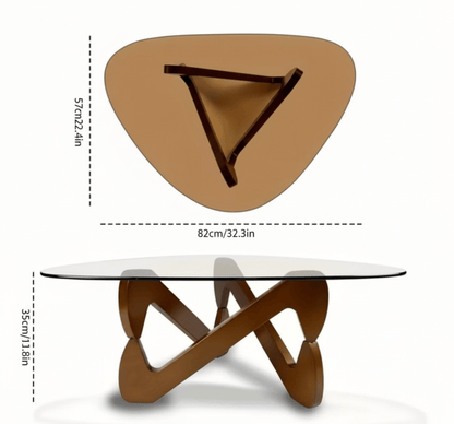 Table basse design en verre trempé