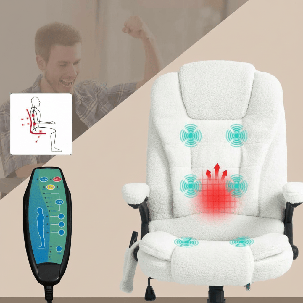 Chaise de bureau massante et chauffante
