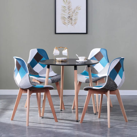 Chaise revêtement en tissu design nordique | SET de 4 chaises