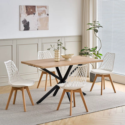 Chaises dossier quadrillé | SET de 4 à 6 chaises