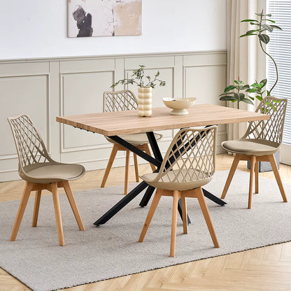 Chaises dossier quadrillé | SET de 4 à 6 chaises