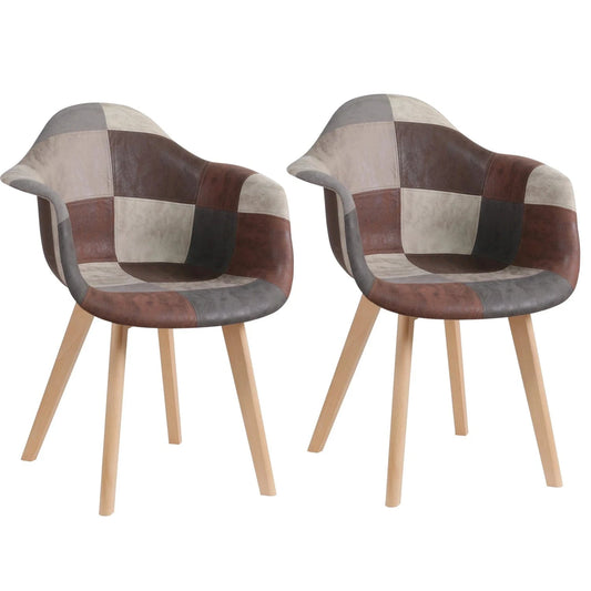 Chaises revêtement tissu design minimaliste | SET de 2 pièces