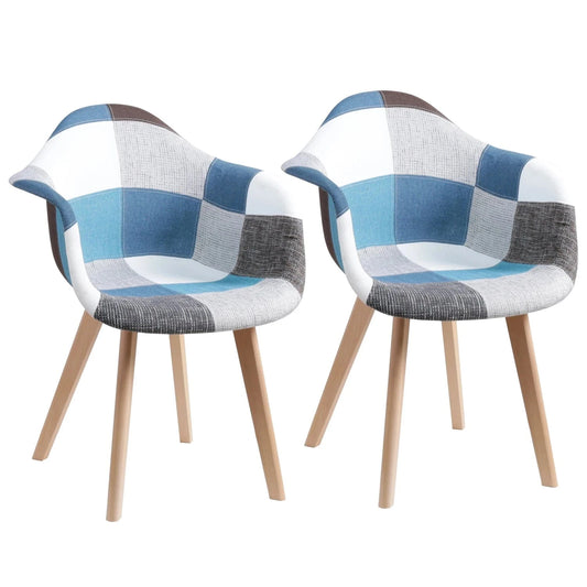 Chaises revêtement tissu design minimaliste | SET de 2 pièces