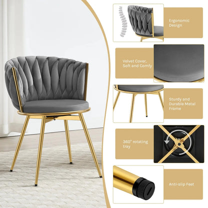 Chaise espace accueil design luxe | SET 2 PIÈCES