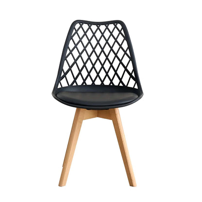 Chaises dossier quadrillé | SET de 4 à 6 chaises