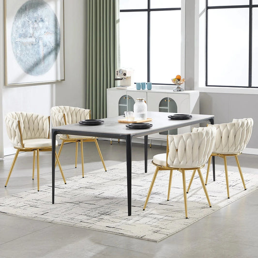 Chaise espace accueil design luxe | SET 2 PIÈCES