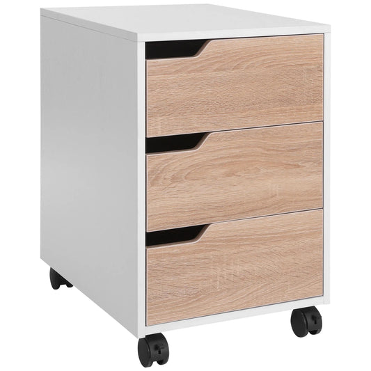 Caisson bureau blanc et bois
