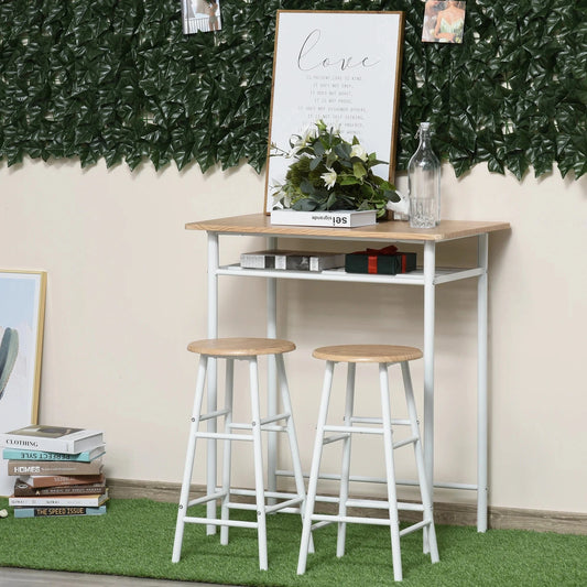 Ensemble table haute de bar et 2 chaises