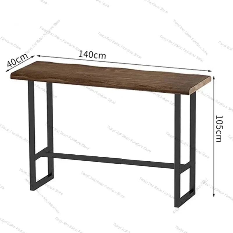 Table haute longue style rustique