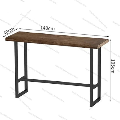 Table haute longue style rustique