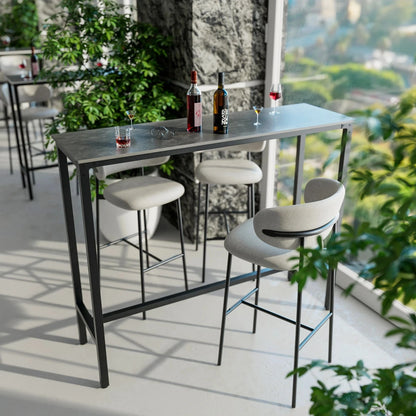 Table haute marbre blanc