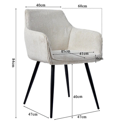 Chaises scandinaves velours | SET DE 2 PIÈCES