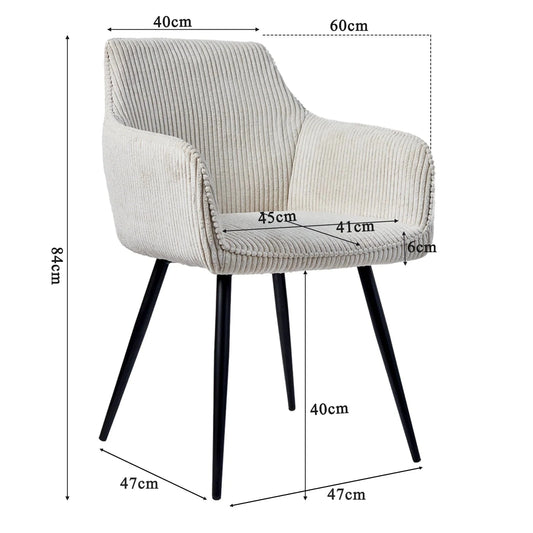 Chaises scandinaves velours | SET DE 2 PIÈCES