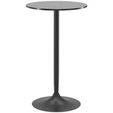 Table haute ronde noire
