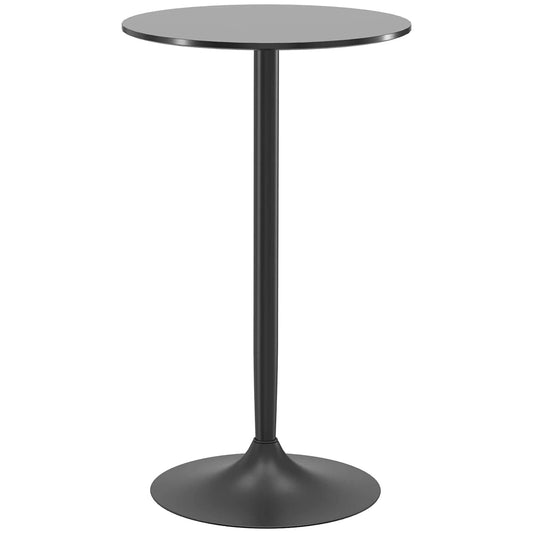 Table haute ronde noire