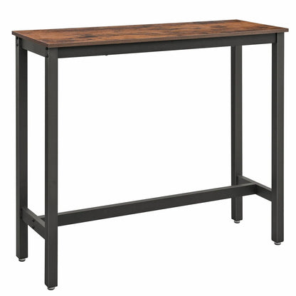 Table haute style industriel bois et métal