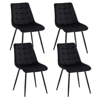 Chaise de réunion en velours | SET DE 4 PIÈCES