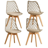 Chaises dossier quadrillé | SET de 4 à 6 chaises