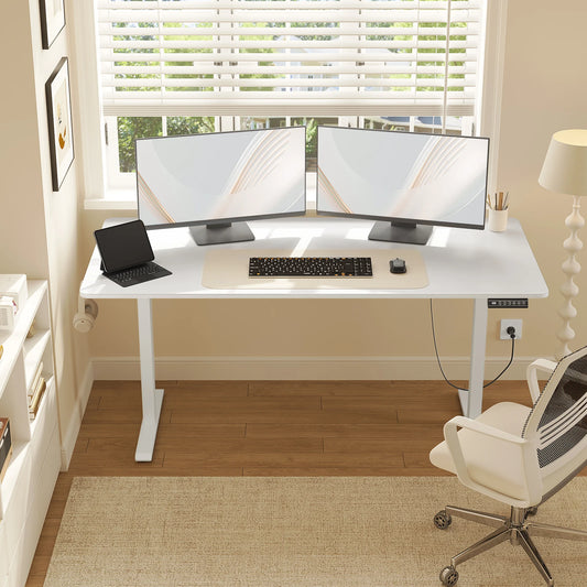 Bureau assis debout blanc