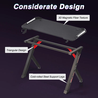 Bureau gamer avec led