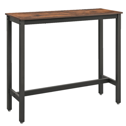 Table haute style industriel bois et métal