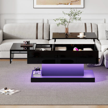Table basse bois deux plateaux